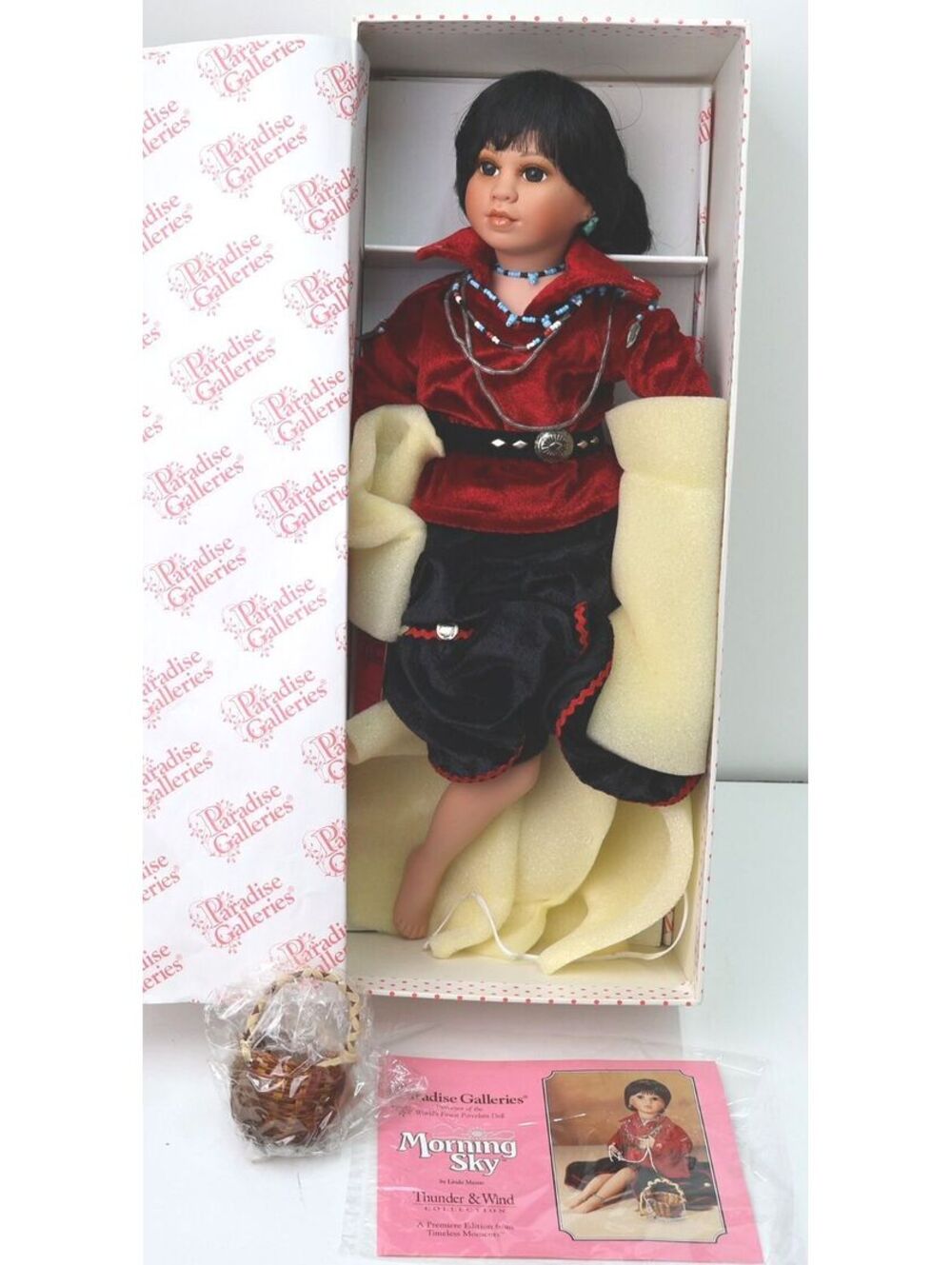 Paradise Galleries Morning Sky Porcelain Doll by Linda Mason - Thunder & Wind
